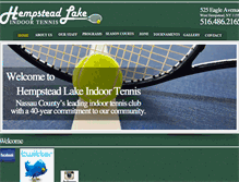 Tablet Screenshot of hempsteadlakeindoortennis.com